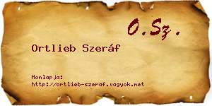 Ortlieb Szeráf névjegykártya